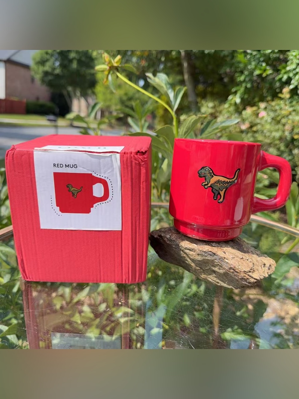 COACH Rexy Dinosaur Red Mug Cup with Original Box